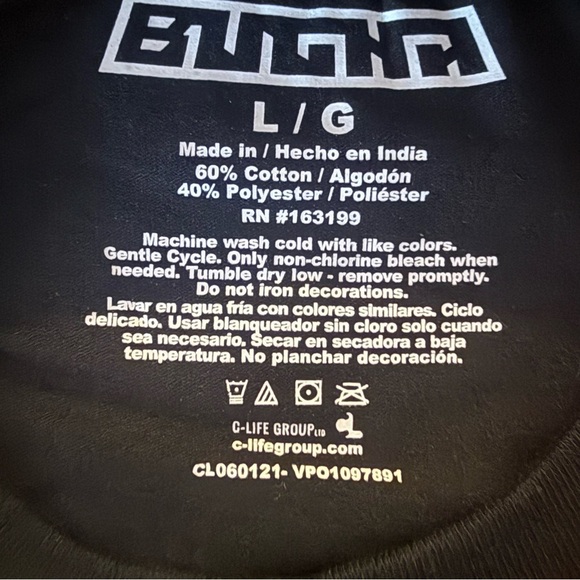 BUGNA Black Men's T-Shirt - Picture 4 of 5